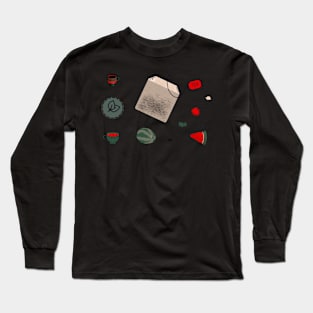 Watermelon Tea Aesthetic Sheet Long Sleeve T-Shirt